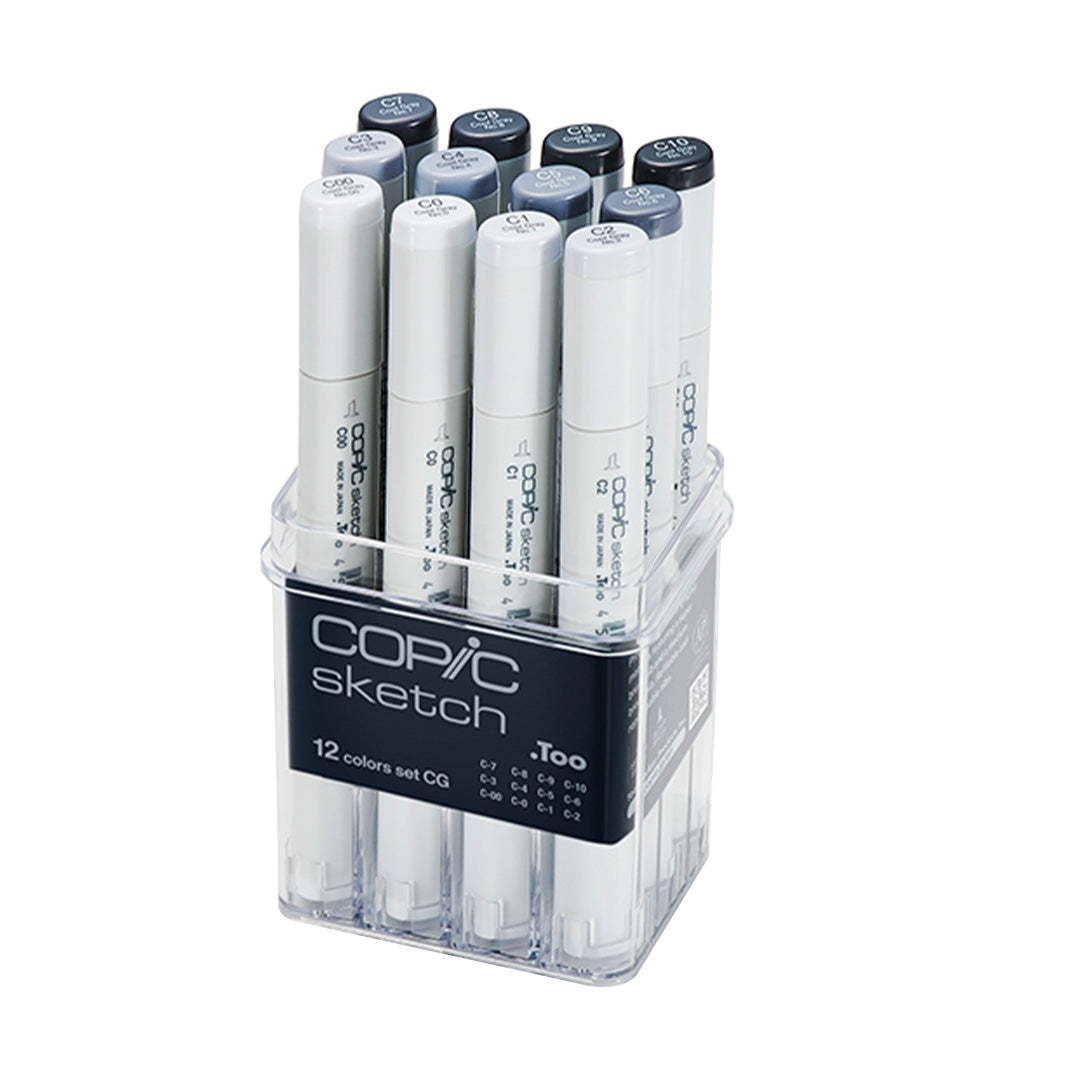Copic Sketch Marker Pen Cool Grey Set of 12