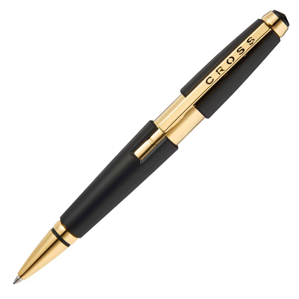 Cross Edge Telescopic Selectip Rollerball Pen Matt Black with Gold PVD