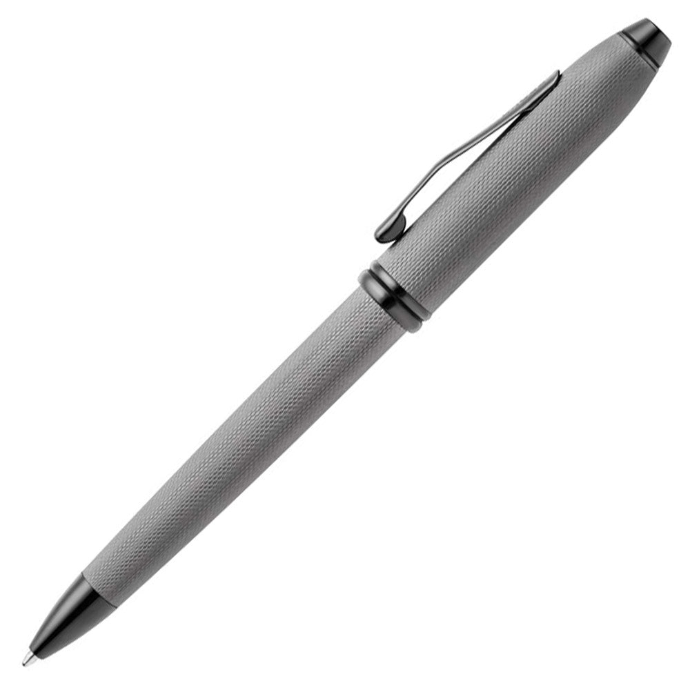 Cross Townsend Polished Slate Gray Engraved Diamond Pattern Ballpoint Pen