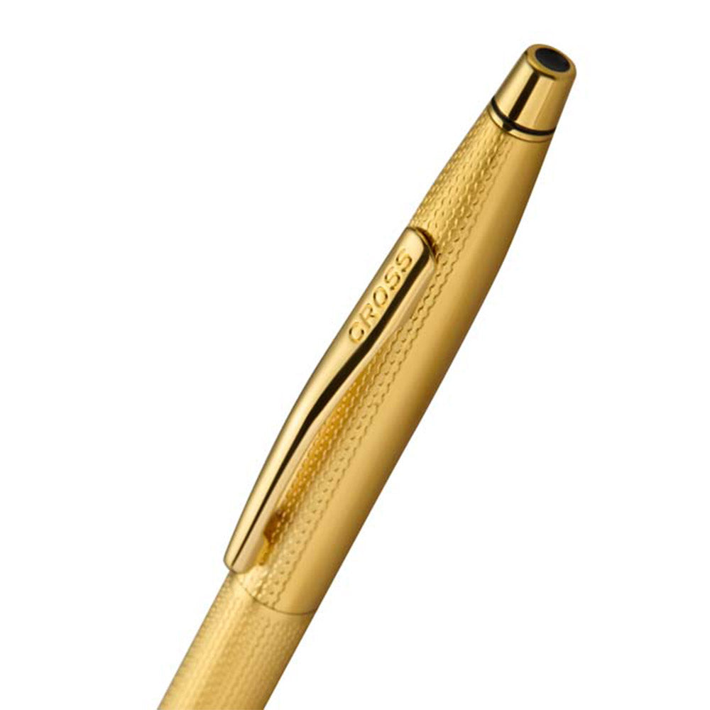 Cross Classic Century Polished 23k Gold-plated Engraved Diamond Pattern Ballpoint Pen