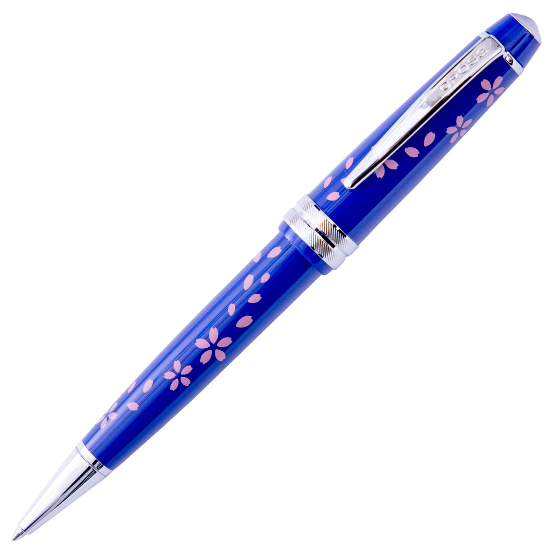 Cross Bailey Light Ballpoint Pen Cherry Blossom Blue with Chrome Trim