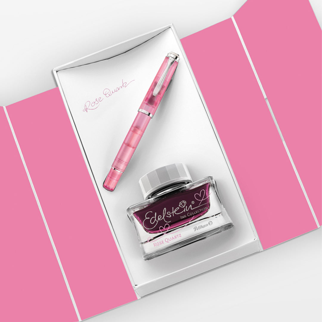 Pelikan Classic M205 Fountain Pen Gift Set Rose Quartz