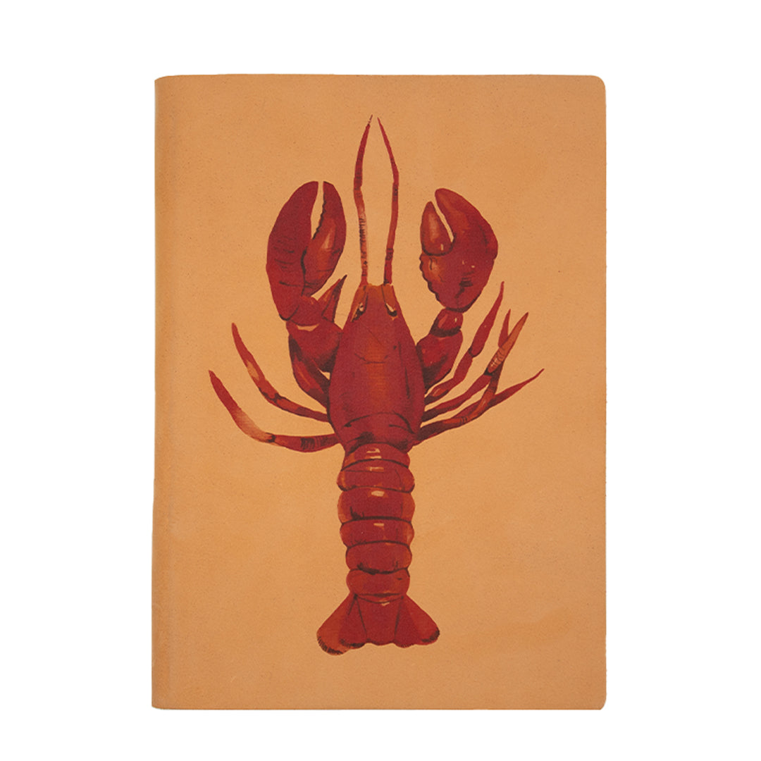 Diarpell Leather Lobster Journal with Lined Ivory Pages