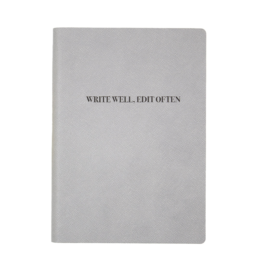 Diarpell Write Well Edit Often Leather Journal with Lined Ivory Pages