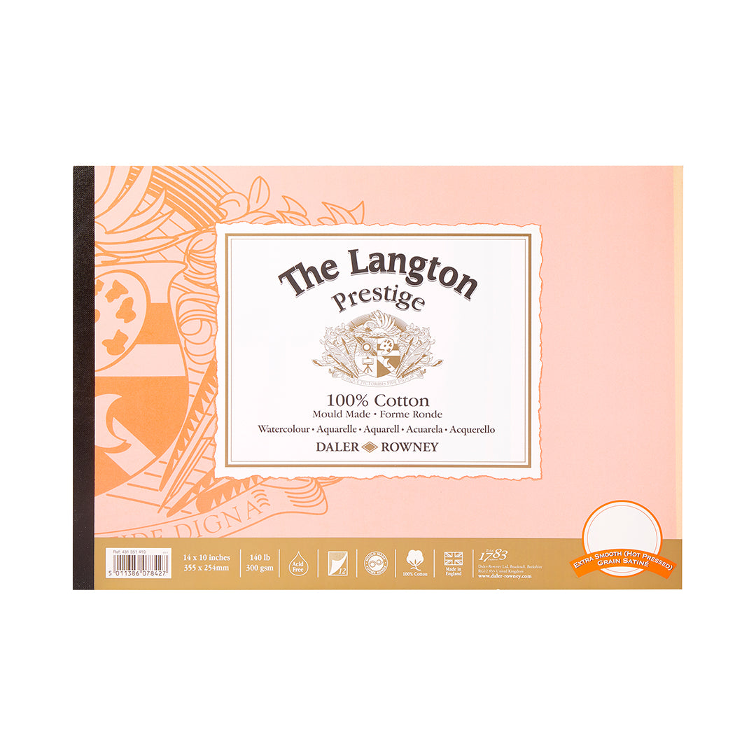 Daler-Rowney The Langton Watercolour Pad Hot Pressed 14 X 10