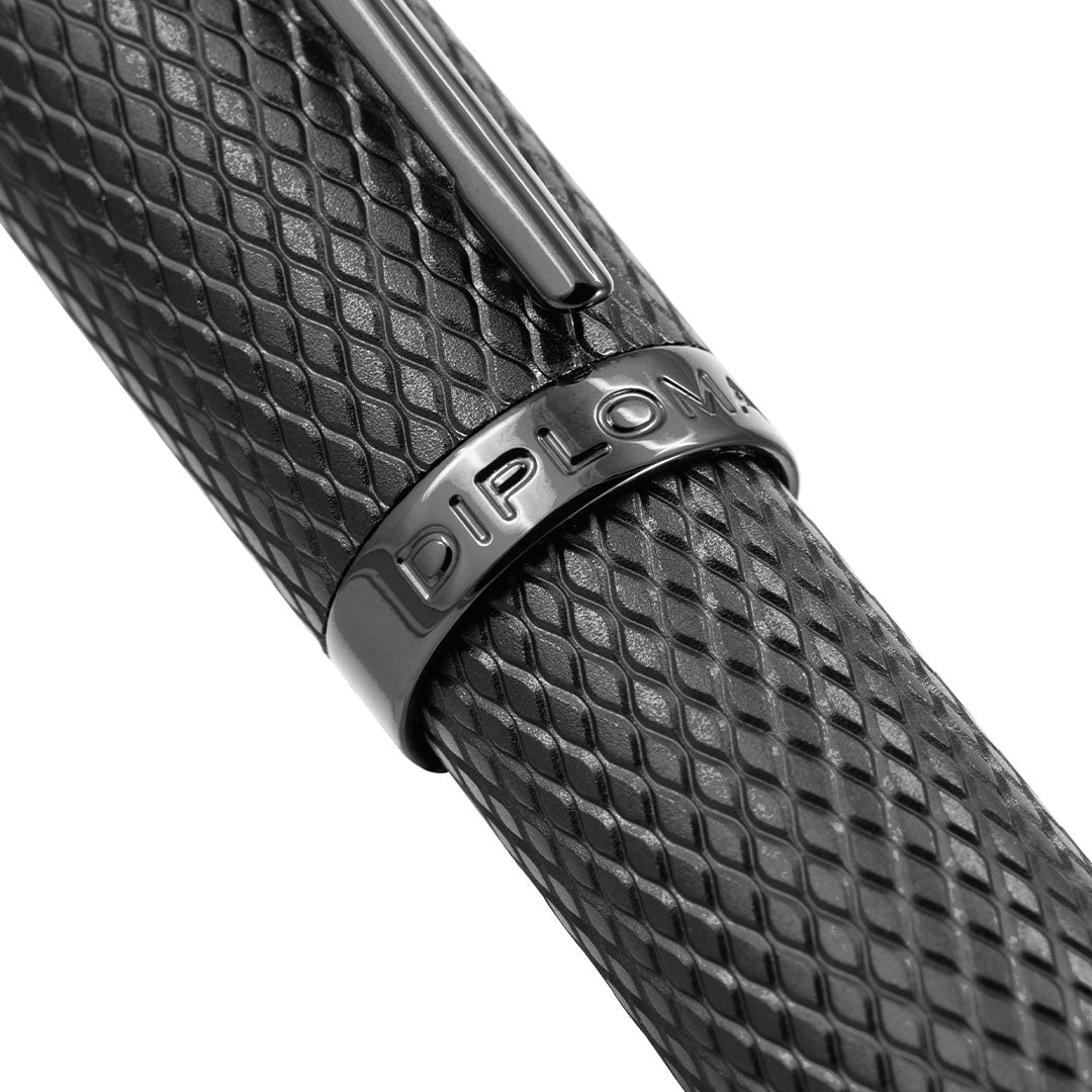 Diplomat Viper Guilloche Fountain Pen Black
