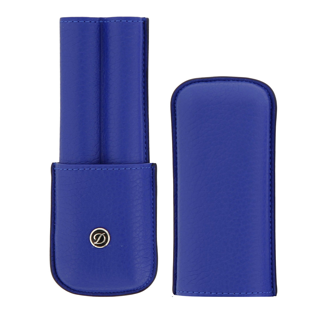 S.T. Dupont Rigid Pen Case 2 Pens Blue