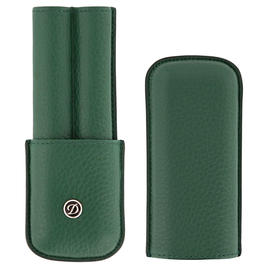 S.T. Dupont Rigid Pen Case 2 Pens Green
