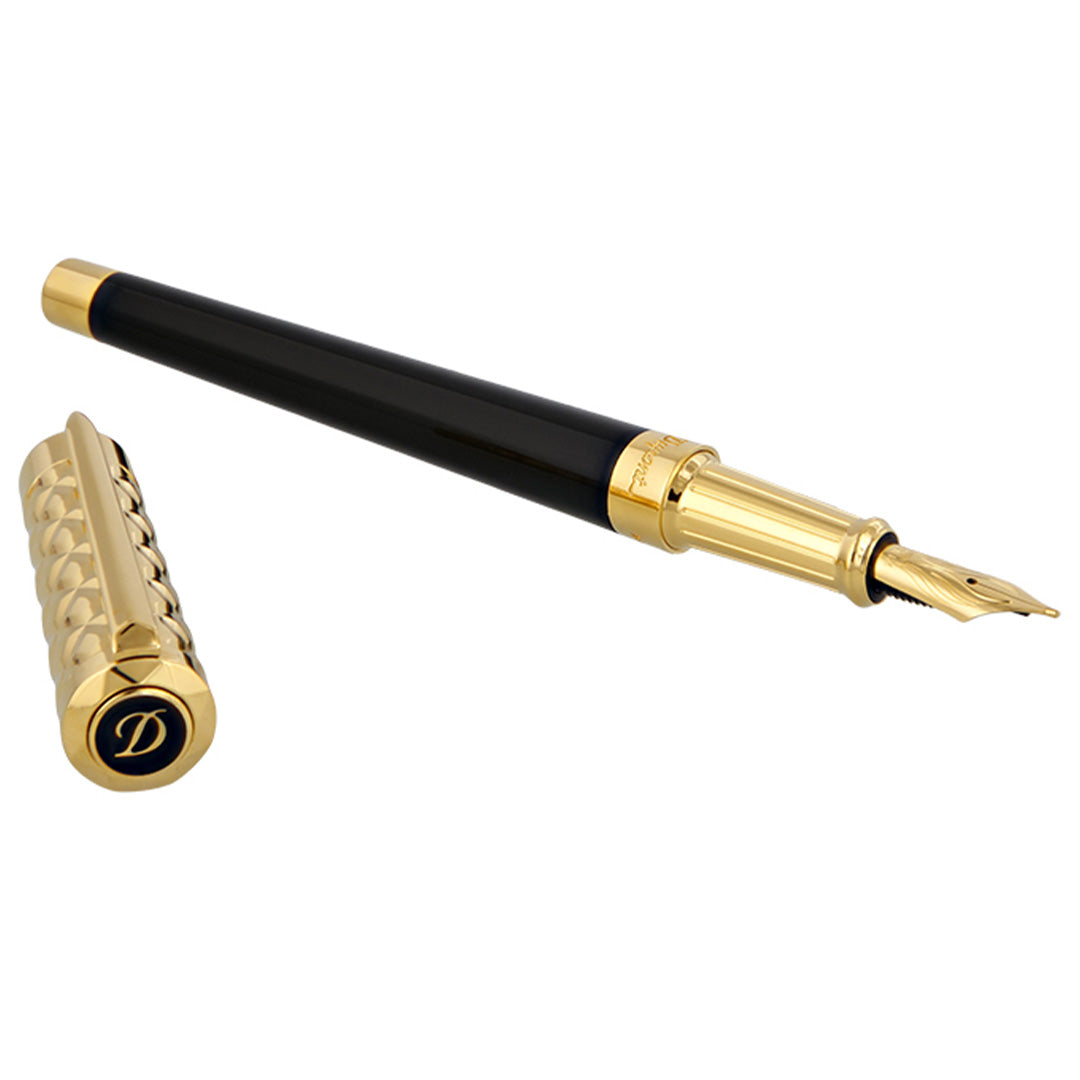 S.T. Dupont Liberte Fountain Pen Duo Black Gold