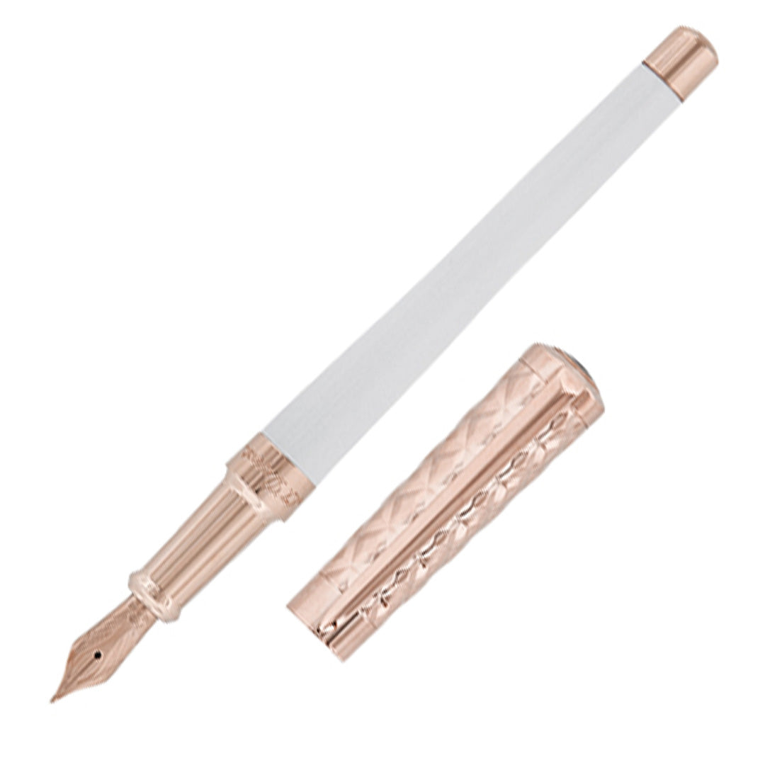 S.T. Dupont Liberte Fountain Pen Duo White Gold