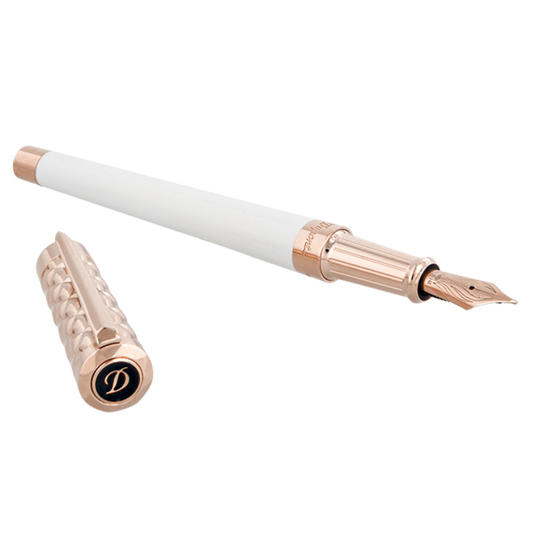 S.T. Dupont Liberte Fountain Pen Duo White Gold