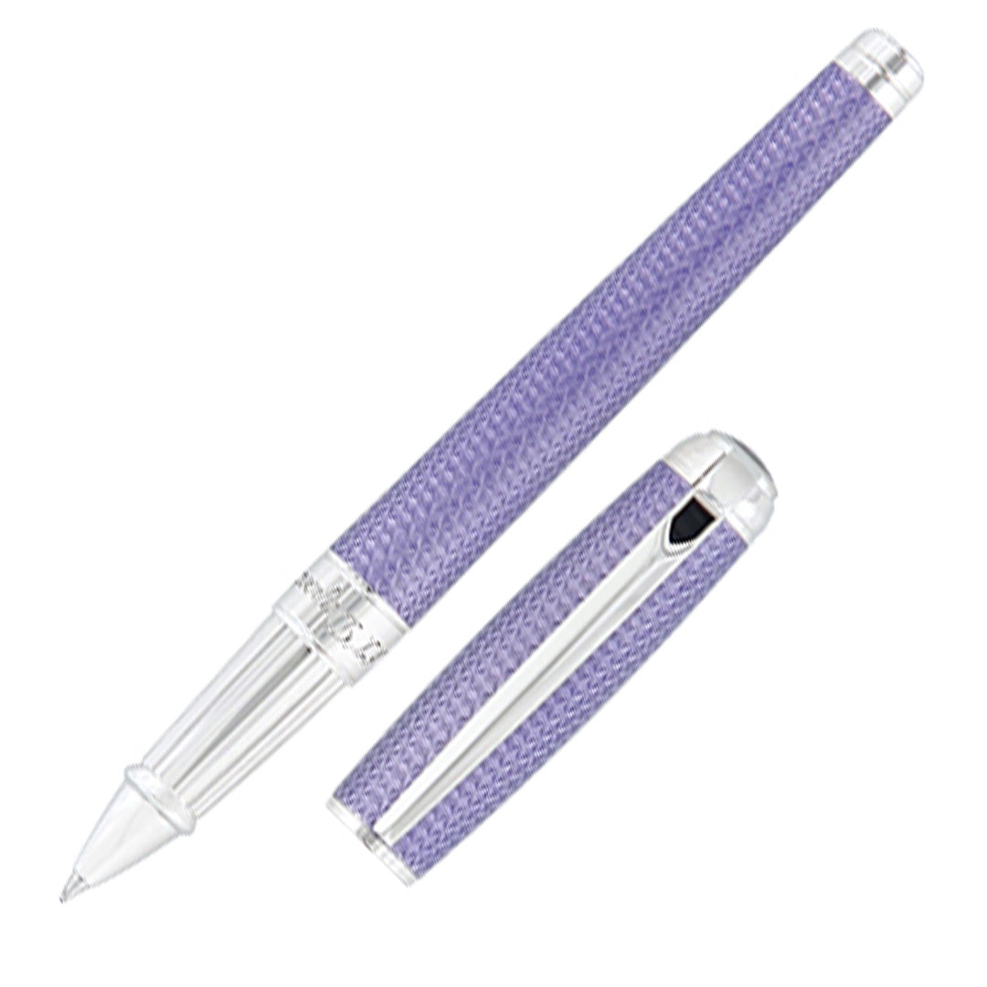 S.T. Dupont Line D Rollerball Pen Purple Gul Palladium