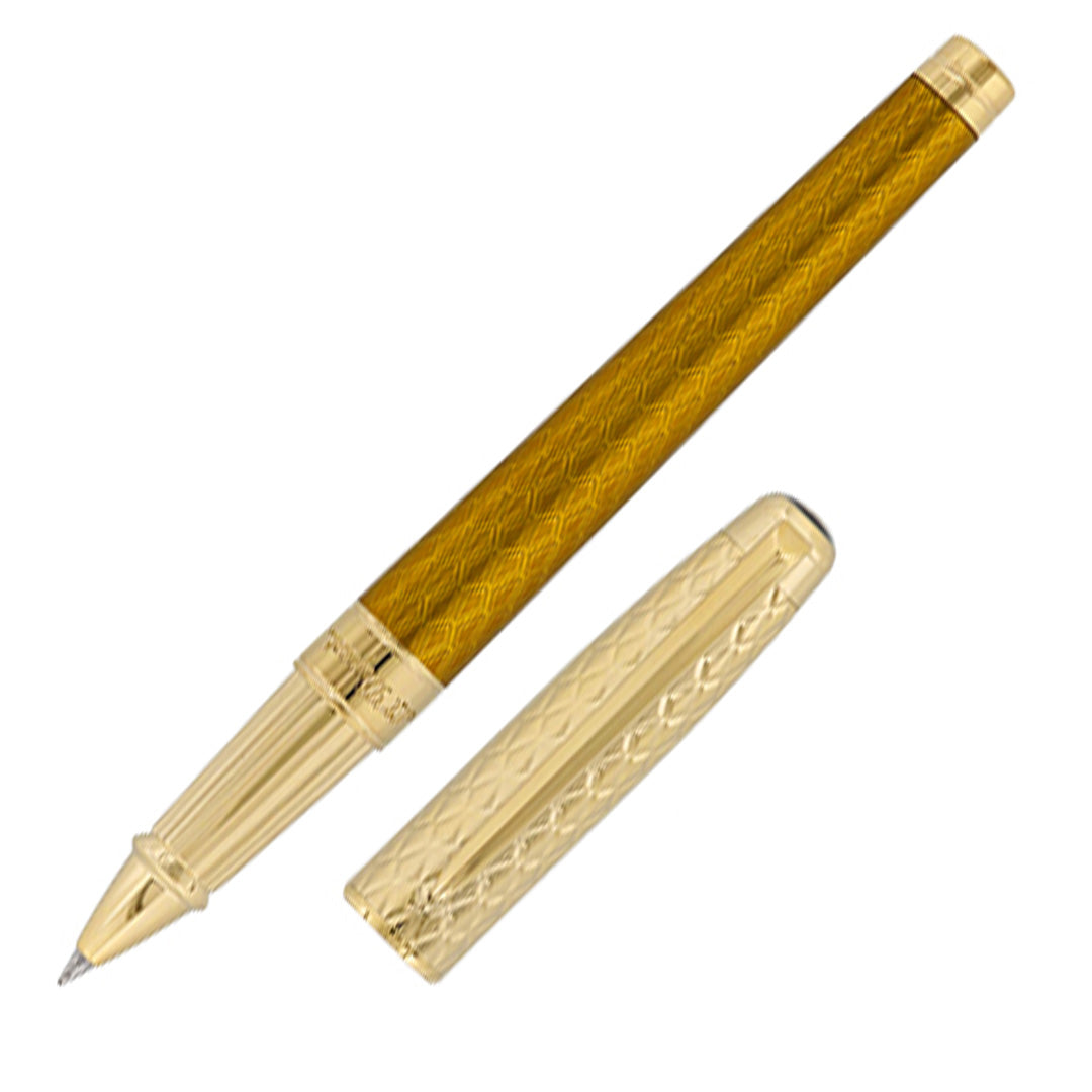S.T. Dupont Line D Eternity Dragon Rollerball Pen Mustard
