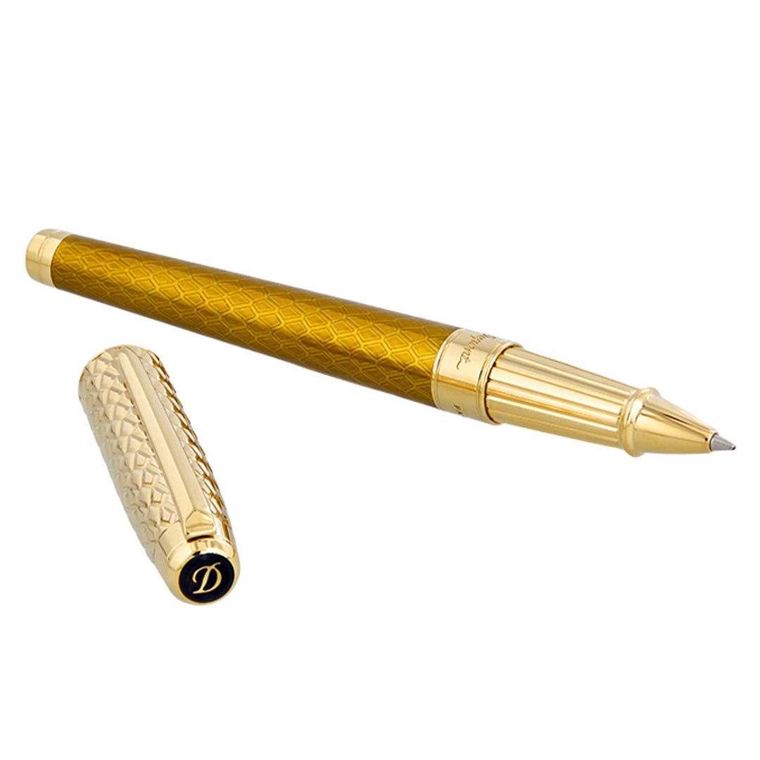 S.T. Dupont Line D Eternity Dragon Rollerball Pen Mustard