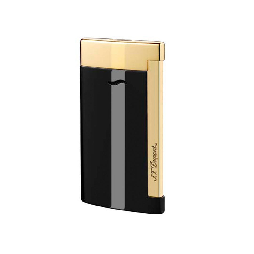 S.T.Dupont Slim 7 Lighter Black Lacquer & Gold Trim
