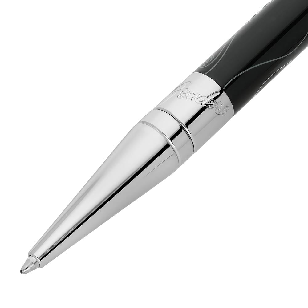 S.T.Dupont Initial Ballpoint Pen Fender Black and Chrome