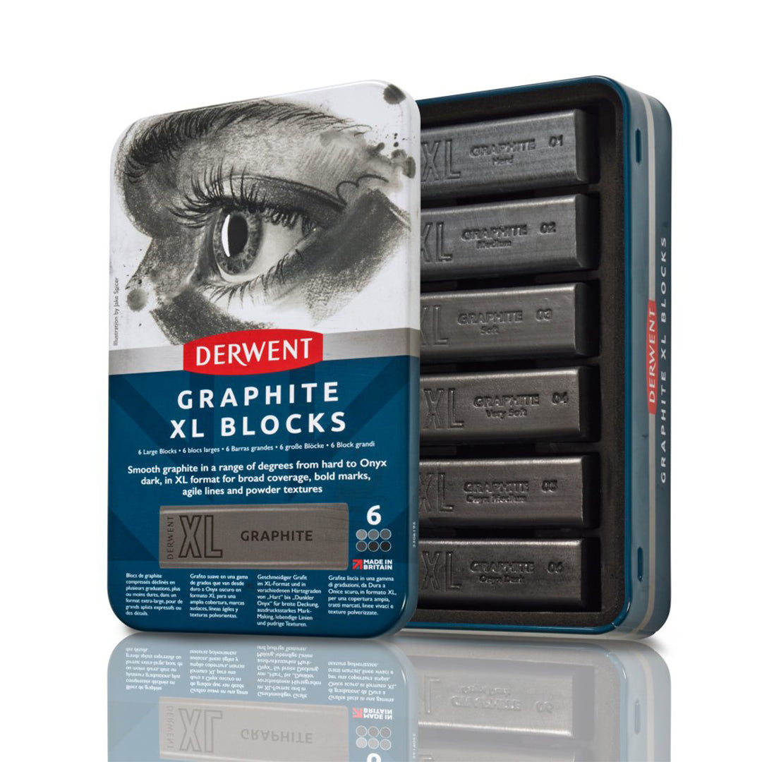 Derwent Graphite XL Block Tin of 6 by Derwent at Cult Pens