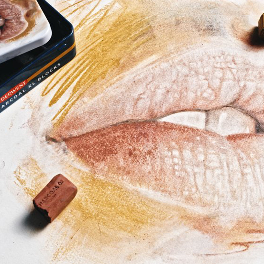 Derwent Tinted Charcoal XL Blocks Set of 6 by Derwent at Cult Pens