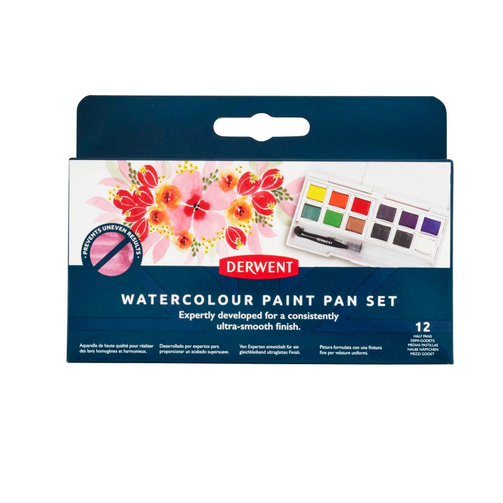 Derwent Watercolour Paint Pan Set of 12