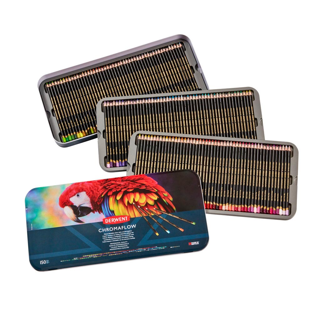 Derwent Chromaflow Pencils Tin of 150