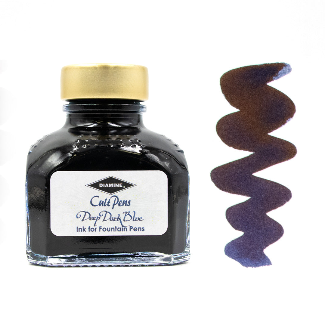Cult Pens Deep Dark Fountain Pen Ink by Diamine 80ml