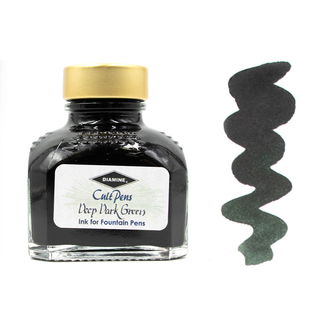Cult Pens Deep Dark Fountain Pen Ink by Diamine 80ml