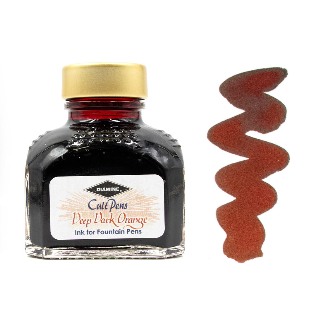 Cult Pens Deep Dark Fountain Pen Ink by Diamine 80ml