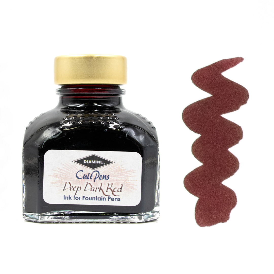 Cult Pens Deep Dark Fountain Pen Ink by Diamine 80ml
