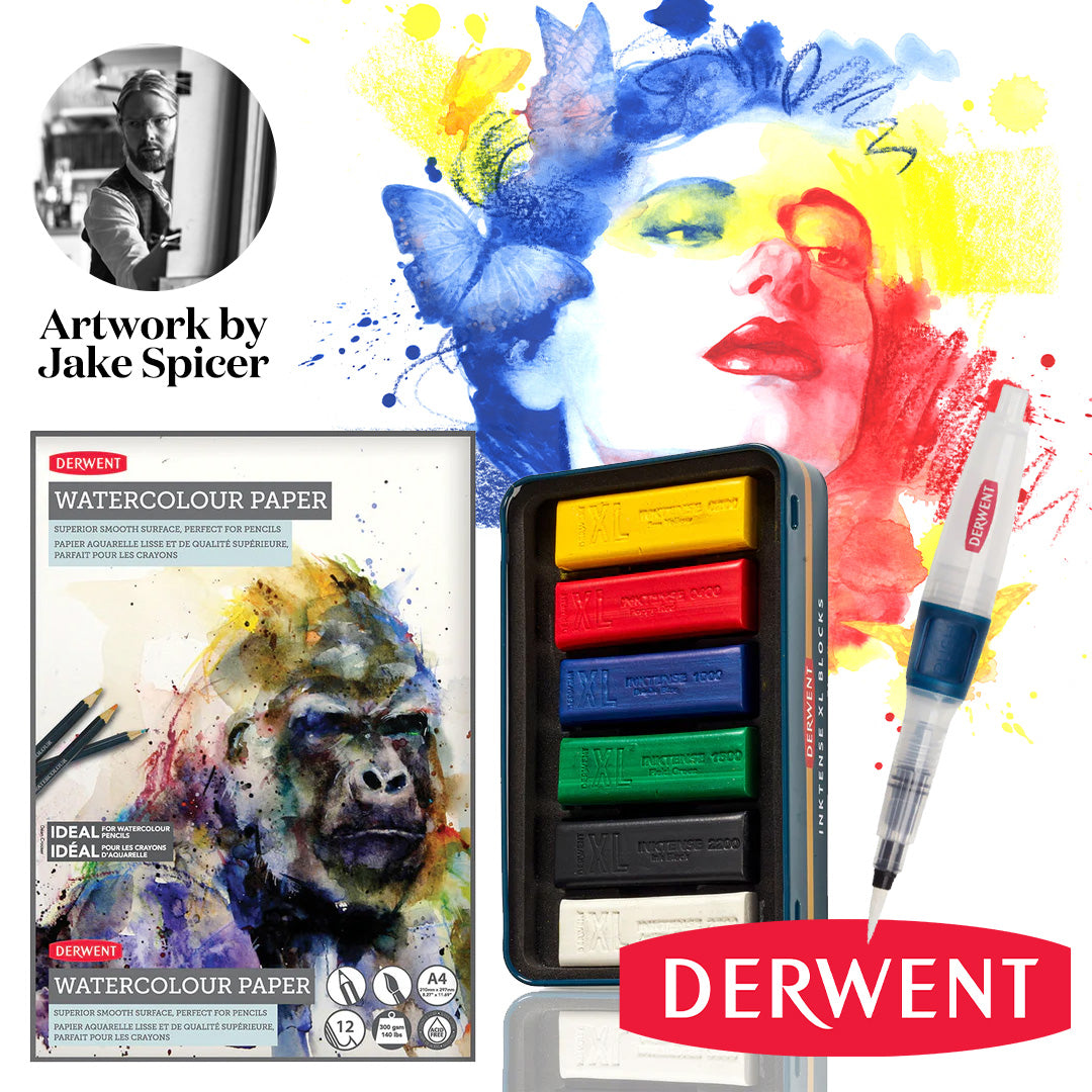 Derwent x Jake Spicer Inktense XL Block Bundle