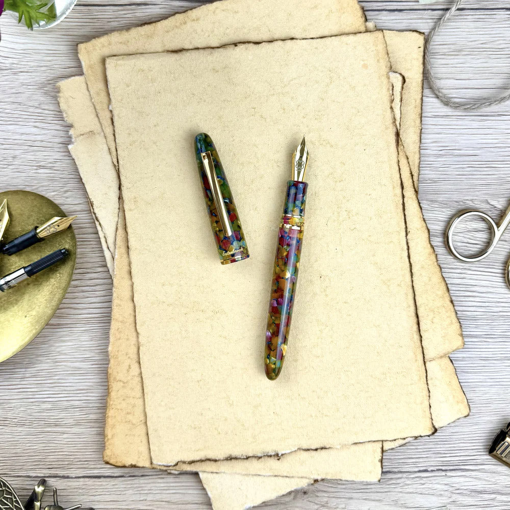 Esterbrook Estie Fountain Pen Botanical Gardens Gold Needlepoint Nib