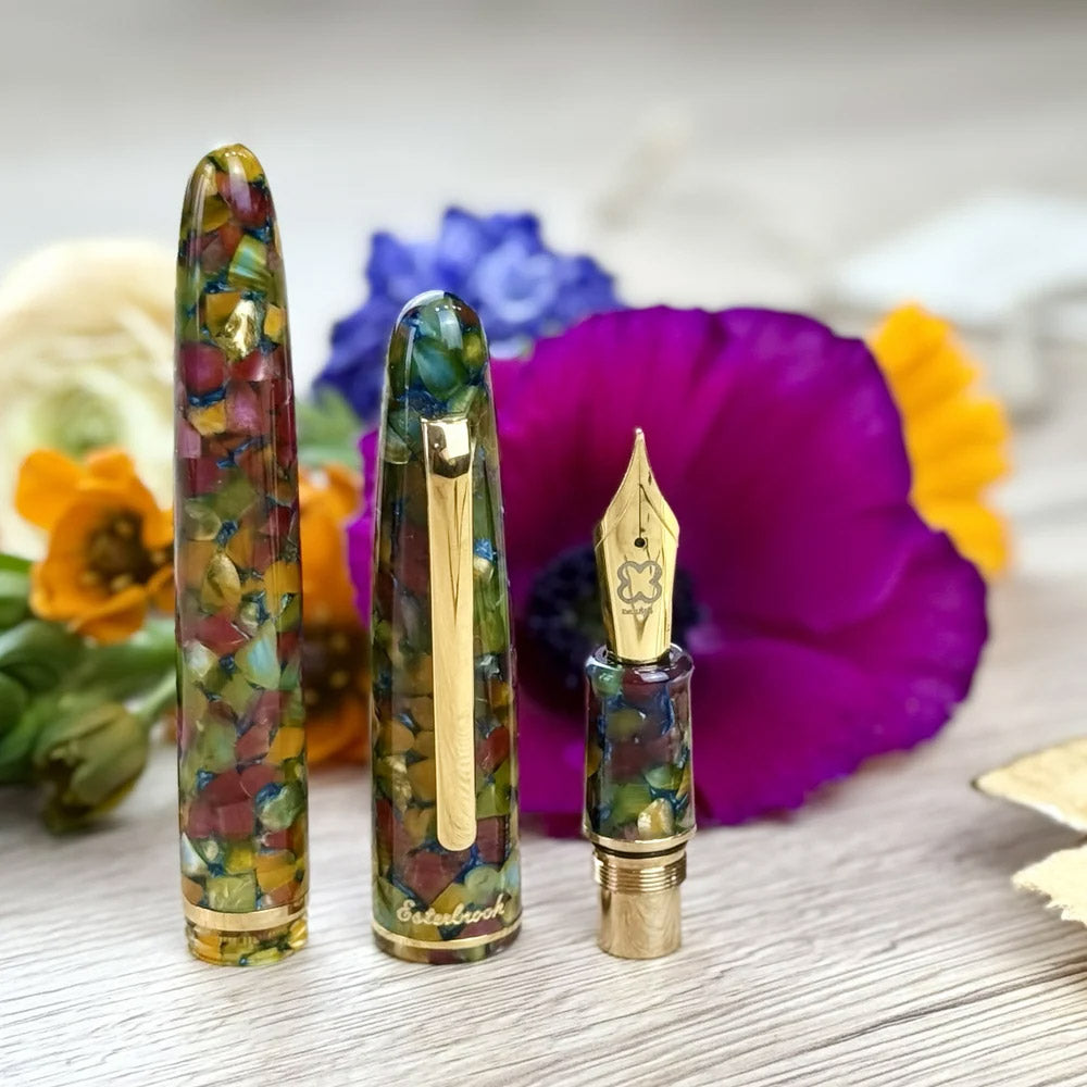 Esterbrook Estie Oversize Fountain Pen Botanical Gardens Gold Custom Scribe Nib
