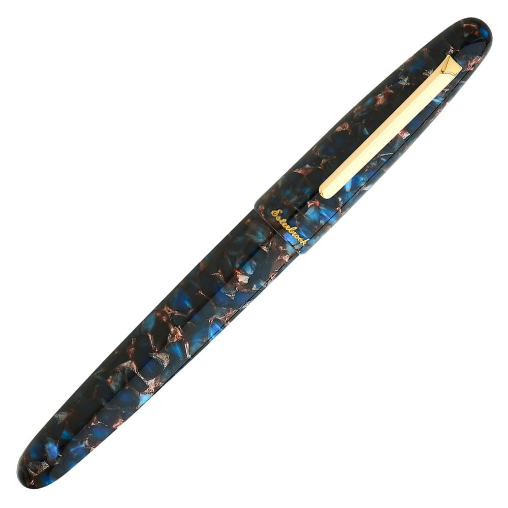 Esterbrook Estie Oversize Fountain Pen Nouveau Bleu with Gold Trim Custom Scribe Nib