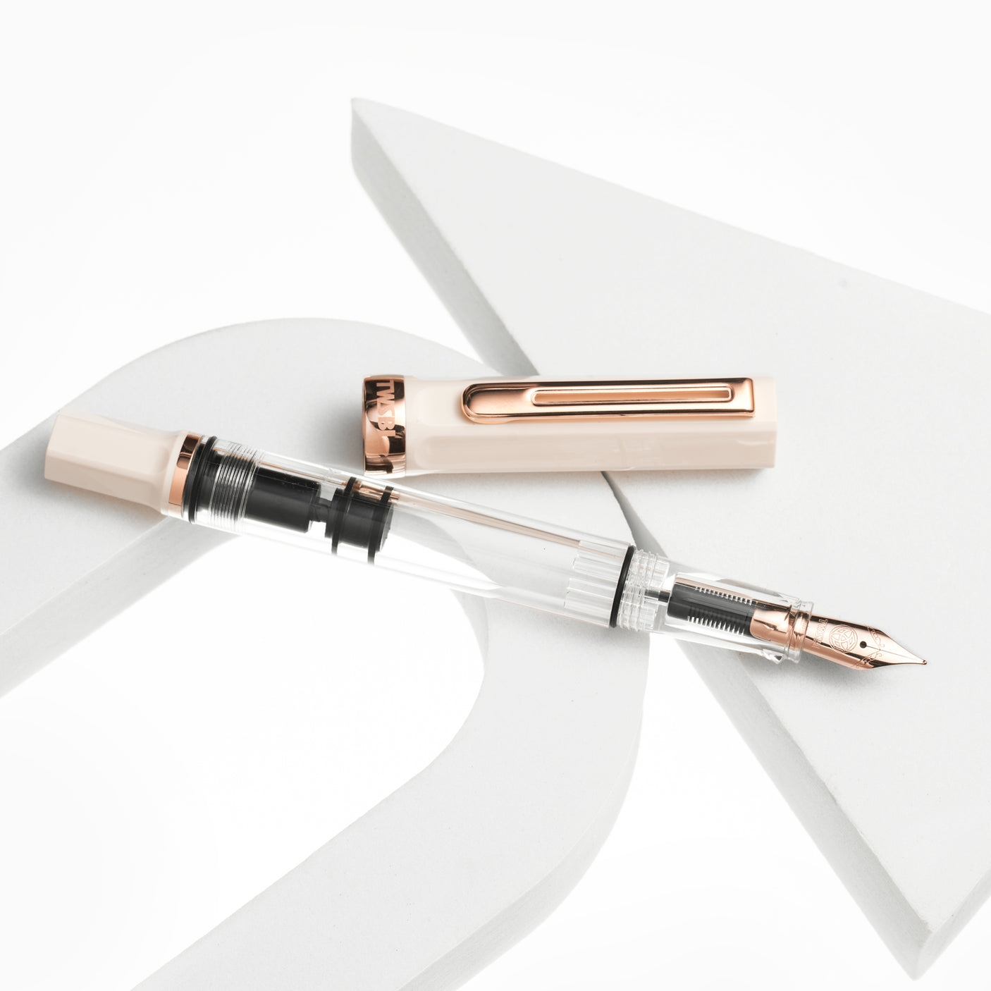 TWSBI ECO Fountain Pen Creme with Rose Gold