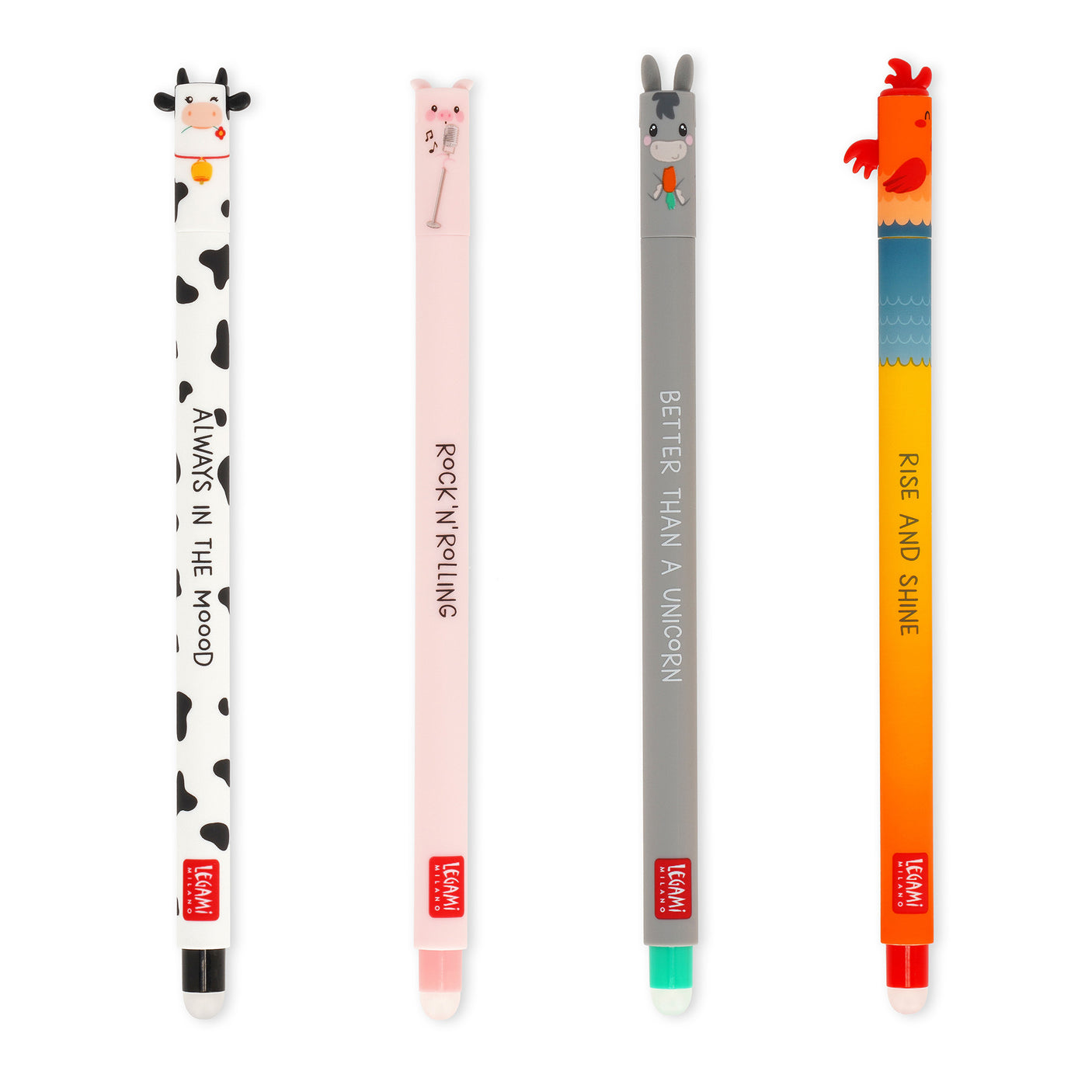 Legami Set Of 4 Erasable Pens Farm Sweet Farm