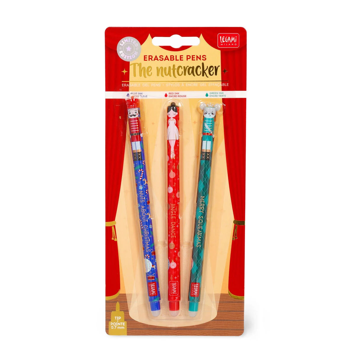 Legami Set of 3 Erasable Pens Xmas 2025