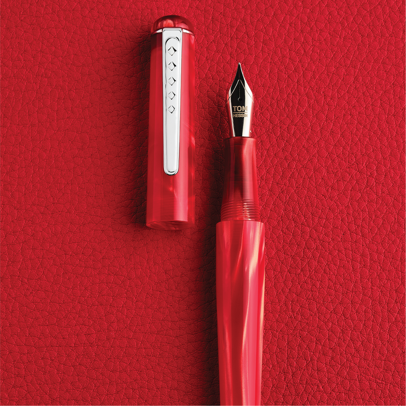 Tom Hessin Charles Collection Fountain Pen Exhibition Red