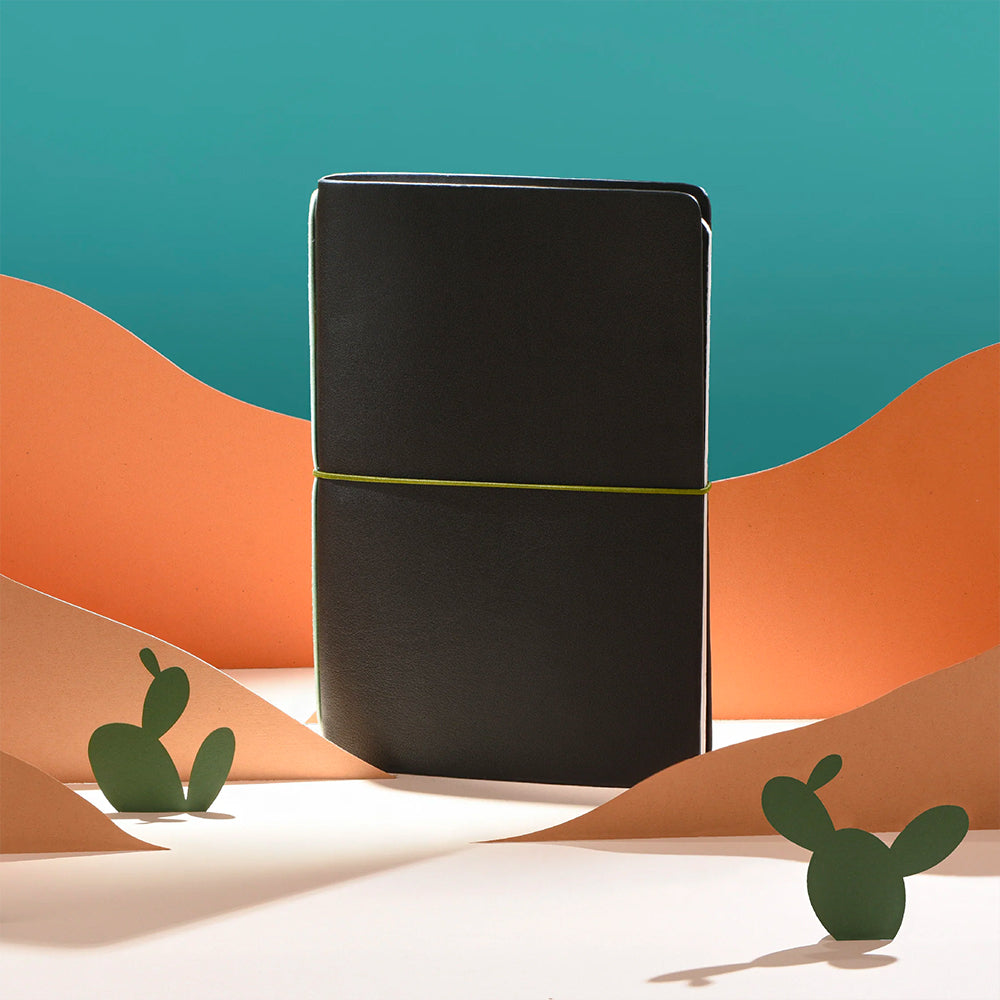 Endless Explorer Refillable Cactus Leather Regalia Paper Journal Black by Endless at Cult Pens