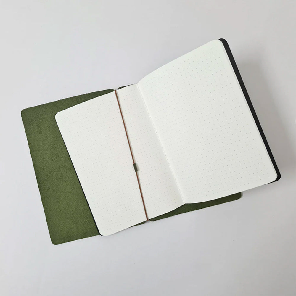 Endless Explorer Refillable Leather Regalia Paper Journal Green by Endless at Cult Pens