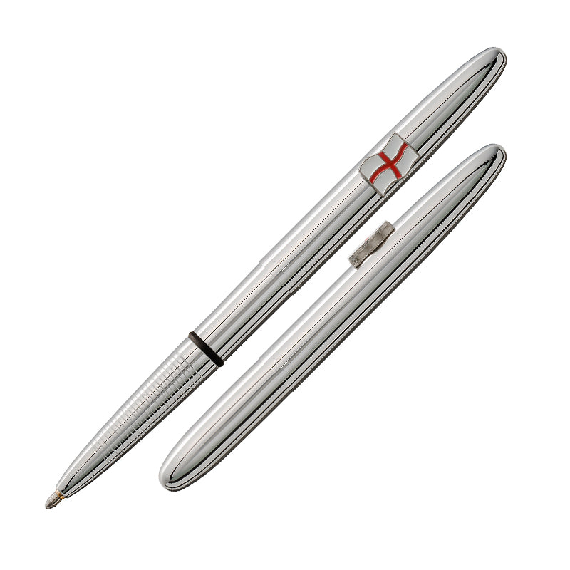 Fisher Space Pen Chrome Bullet Space Pen with St George’s Flag Emblem