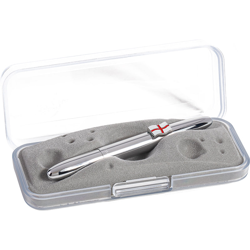 Fisher Space Pen Chrome Bullet Space Pen with St George’s Flag Emblem
