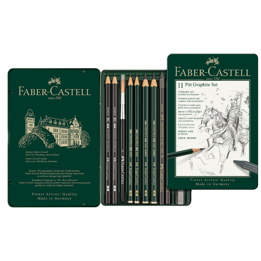Faber-Castell Pitt Monochrome Graphite Set Small by Faber-Castell at Cult Pens