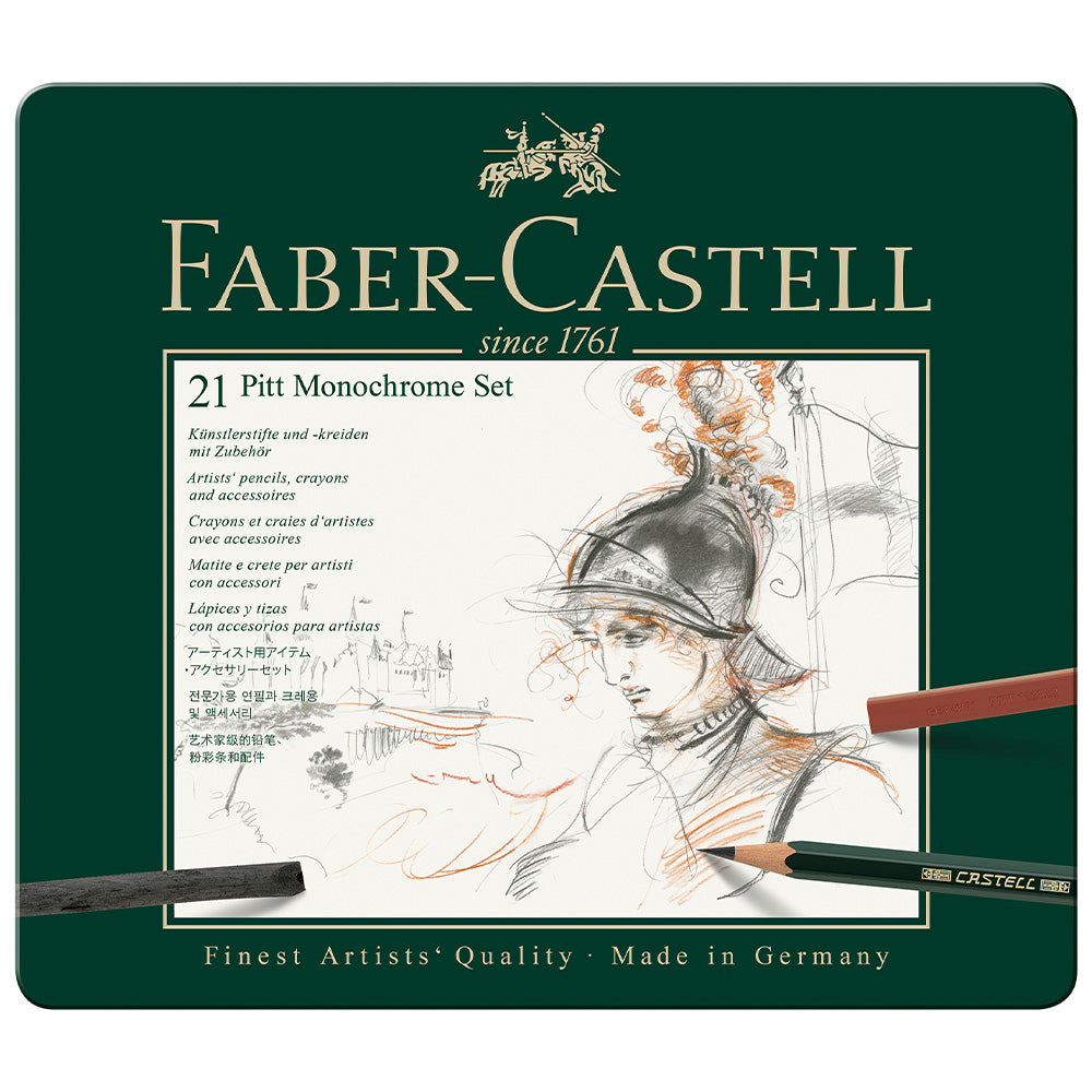 Faber-Castell Pitt Monochrome Graphite Set Medium by Faber-Castell at Cult Pens