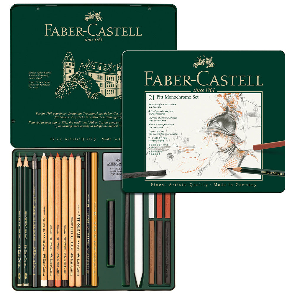 Faber-Castell Pitt Monochrome Graphite Set Medium by Faber-Castell at Cult Pens