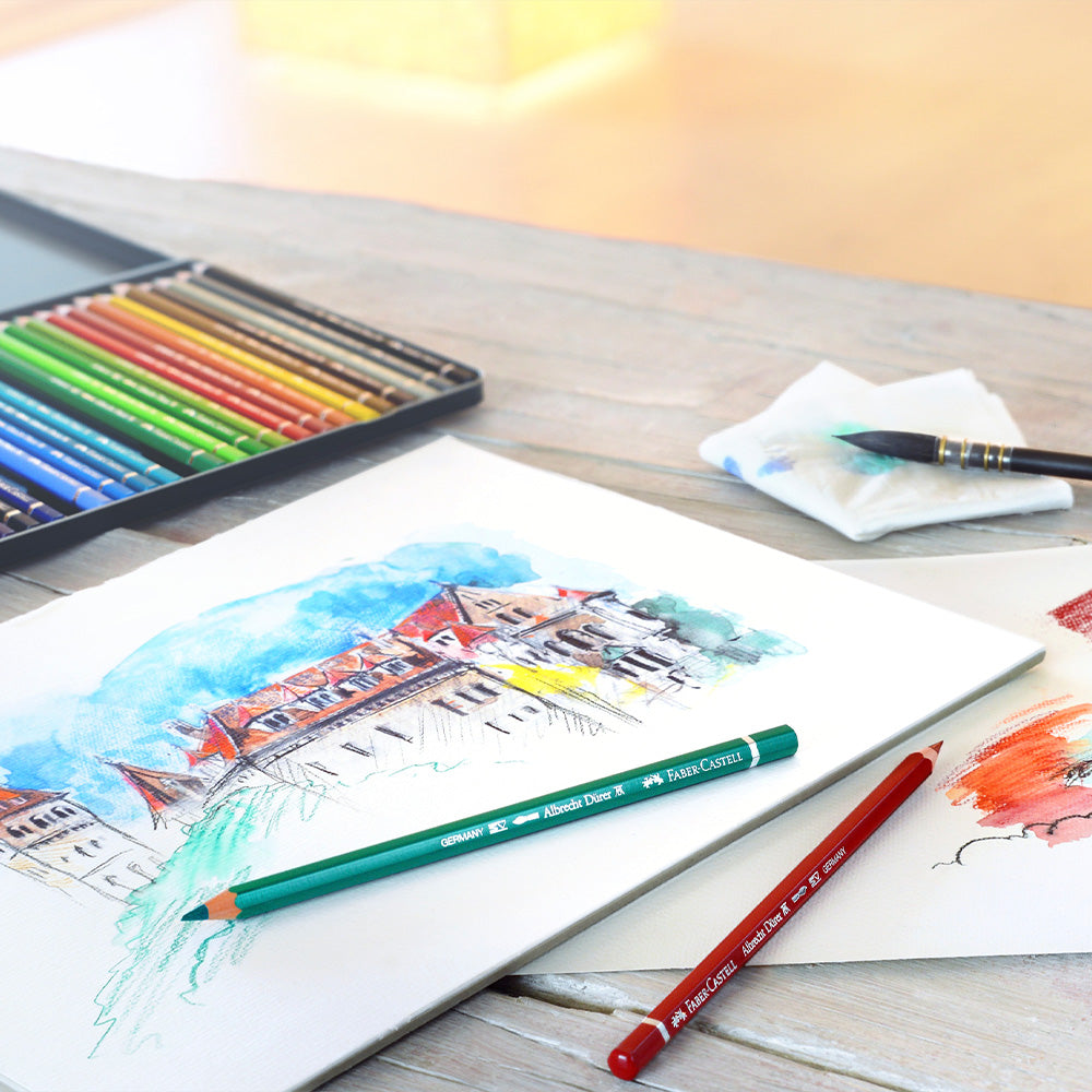 Faber-Castell Albrecht Dürer Artists' Watercolour Pencils Wooden Case of 48 by Faber-Castell at Cult Pens