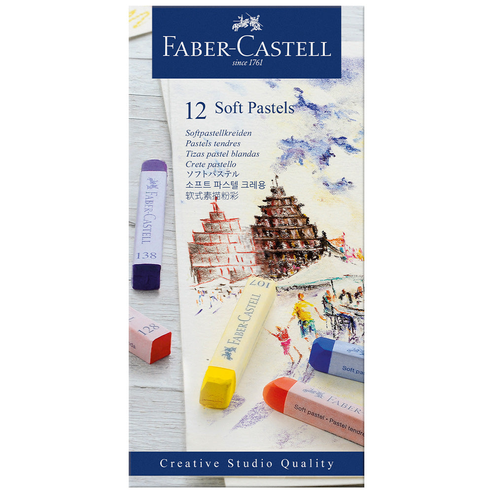 Faber-Castell Creative Studio Soft Pastels Box of 12 by Faber-Castell at Cult Pens