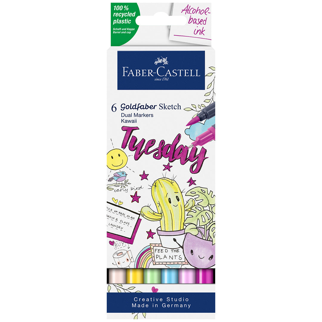 Faber-Castell Goldfaber Sketch Marker Set of 6 Kawaii Set 1