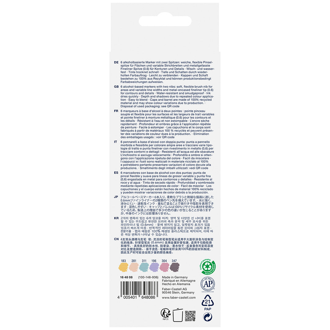 Faber-Castell Goldfaber Sketch Marker Set of 6 Fashion