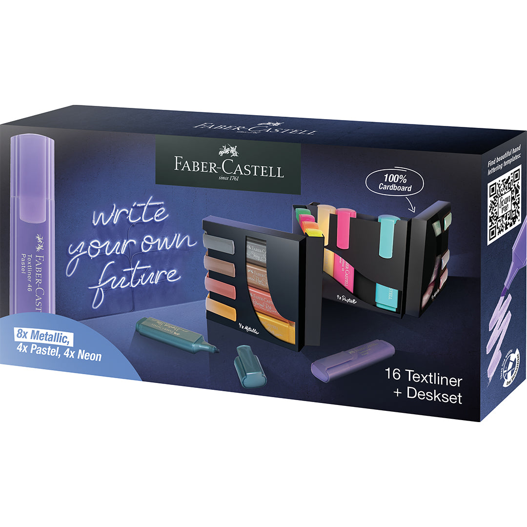 Faber-Castell Textliner 46 Desk Set of 16