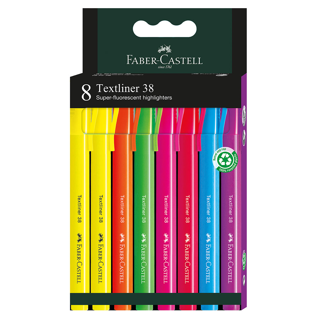 Faber-Castell Textliner 38 Wallet of 8
