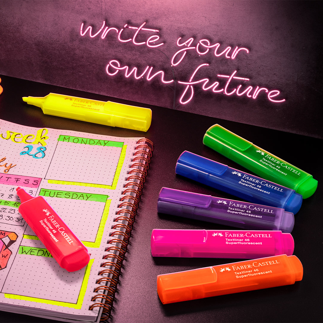 Faber-Castell Textliner 46 Neon Wallet of 8 GenZ